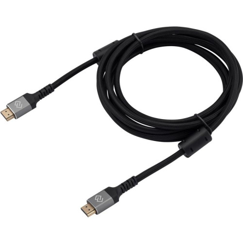 Кабель аудио-видео Digma HDMI (m)/HDMI (m) 3м. феррит.кольца позолоч.конт. черный (D-HDMI-2FF-V2.1-3M)