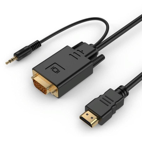 Кабель-переходник аудио-видео Premier 5-983AU HDMI (m)/VGA (m) 1.8м. черный (5-983AU 1.8)