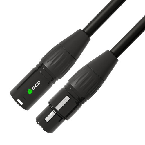 GCR Кабель 10.0m микрофонный XLR M / XLR F , черный, AL case черный, GCR-53375