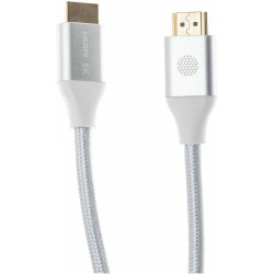 Кабель аудио-видео Cactus CS-HDMI.2.1-1.8 HDMI (m)/HDMI (m) 1.8м. позолоч.конт. серебристый