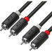 GCR Кабель 12.5m аудио 2 х RCA / 2 х RCA , черный, GCR-54125 GCR Кабель 12.5m аудио 2 х RCA / 2 х RCA , черный, GCR-54125