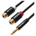 Переходник-разветвитель Vention гибкий Jack 3.5 mm M/2RCA F - 0.3 м Чёрный Переходник-разветвитель Vention гибкий Jack 3.5 mm M/2RCA F - 0.3 м Чёрный