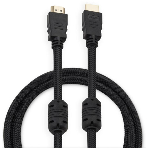 Кабель аудио-видео Buro HDMI (m)/HDMI (m) 2м. феррит.кольца позолоч.конт. черный (HDMI-V1.4-2MC)