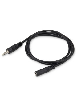 Кабель-удлинитель аудио Buro BAAC003-1 Jack 3.5 (m)/Jack 3.5 (f) 1м. черный