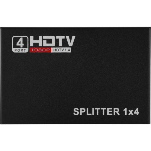 Сплиттер аудио-видео Premier 5-872-4 HDMI (f)/4xHDMI (f) черный