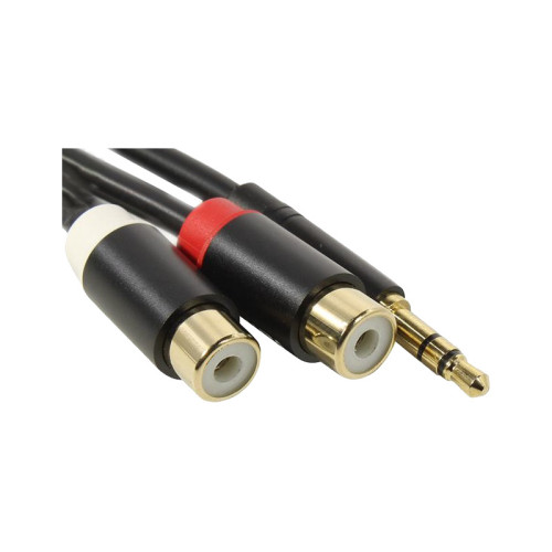 Переходник-разветвитель Vention гибкий Jack 3.5 mm M/2RCA F - 0.3 м Чёрный Переходник-разветвитель Vention гибкий Jack 3.5 mm M/2RCA F - 0.3 м Чёрный