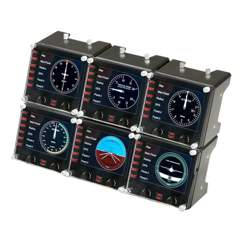 приборная панель с ЖК-дисплеем для авиасимуляторов/ Logitech G Flight Instrument Panel