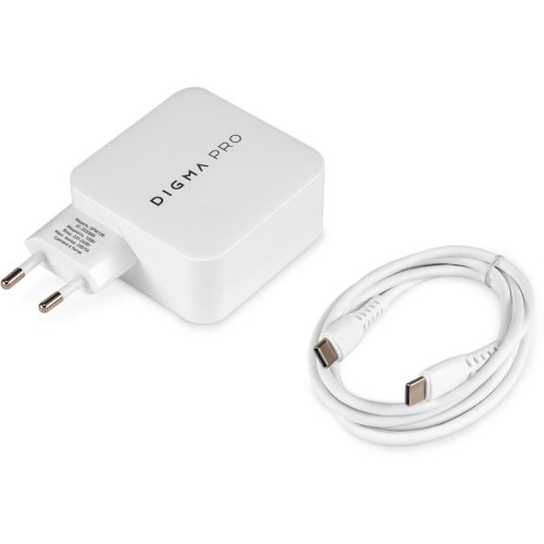 Сетевое зар./устр. Digma Pro DPW10B 100W 5A (PD+QC) 2хUSB-C/USB-A универсальное белый (DPW1B0G012WH)