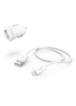 Автомобильное зар./устр. Hama H-183266 2.4A USB для Apple белый (00183266)