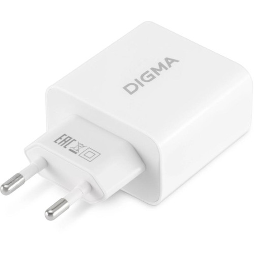 Сетевое зар./устр. Digma DGWC-3U-5A-WG 30W 3A (PD+QC) 3xUSB универсальное белый