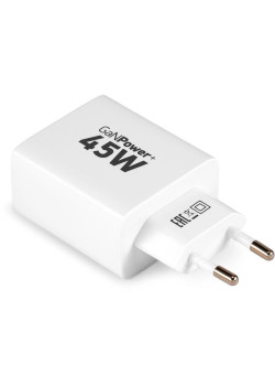 Сетевое зар./устр. Digma Pro DPW4A 45W 3A (PD+QC) USB-C/USB-A универсальное белый (DPW4A5GX11WH)