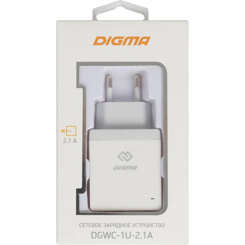 Сетевое зар./устр. Digma DGWC-1U-2.1A-WG 10.5W 2.1A USB универсальное белый