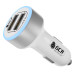GCR Автомобильное зарядное устройство на 2 USB порта 4.8A, белое, LED индикация, GCR-51984 GCR Автомобильное зарядное устройство на 2 USB порта 4.8A, белое, LED индикация, GCR-51984