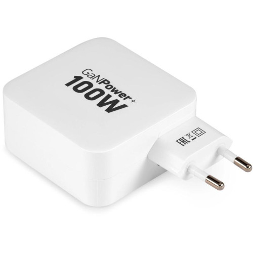 Сетевое зар./устр. Digma Pro DPW10B 100W 5A (PD+QC) 2хUSB-C/USB-A универсальное белый (DPW1B0G012WH)