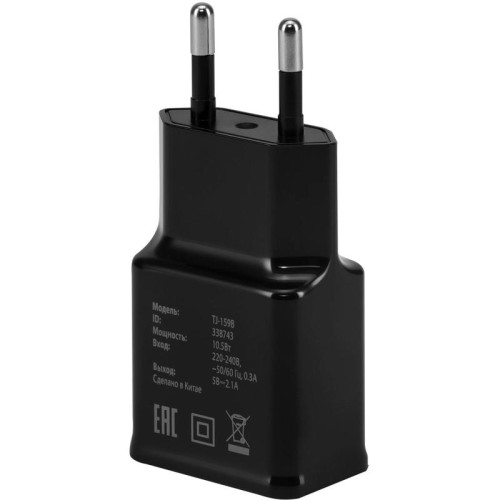 Сетевое зар./устр. Buro TJ-159b 10.5W 2.1A USB-A универсальное черный