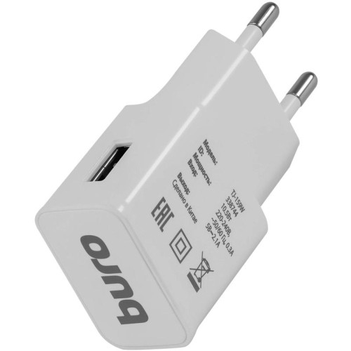 Сетевое зар./устр. Buro TJ-159w 10.5W 2.1A USB-A универсальное белый
