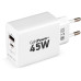 Сетевое зар./устр. Digma Pro DPW4A 45W 3A (PD+QC) USB-C/USB-A универсальное белый (DPW4A5GX11WH)