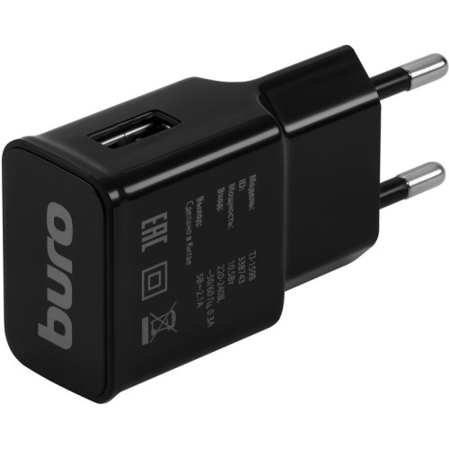 Сетевое зар./устр. Buro TJ-159b 10.5W 2.1A USB-A универсальное черный
