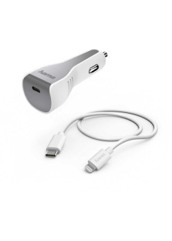 Автомобильное зар./устр. Hama H-183317 3A (PD) USB Type-C для Apple белый (00183317)