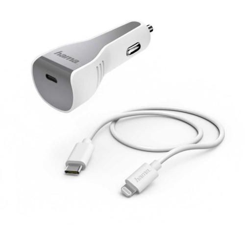 Автомобильное зар./устр. Hama H-183317 3A (PD) USB Type-C для Apple белый (00183317)