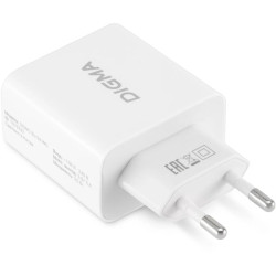 Сетевое зар./устр. Digma DGWC-3U-5A-WG 30W 3A (PD+QC) 3xUSB универсальное белый