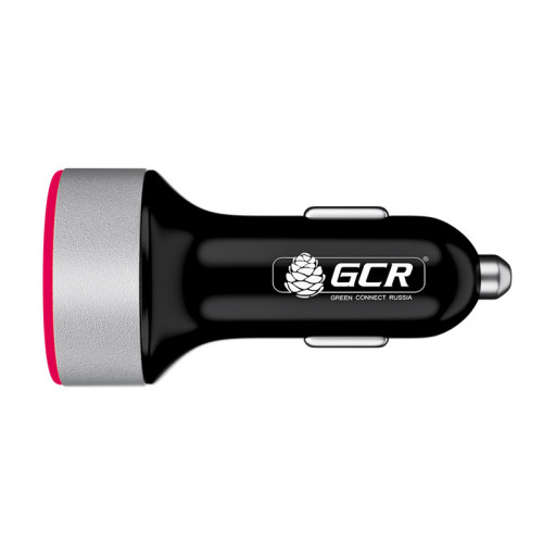 GCR Автомобильное зарядное устройство на 2 USB порта 4.8A, черная, LED индикация, GCR-53047 GCR Автомобильное зарядное устройство на 2 USB порта 4.8A, черная, LED индикация, GCR-53047