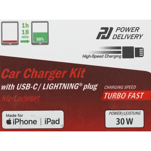 Автомобильное зар./устр. Hama H-183317 3A (PD) USB Type-C для Apple белый (00183317)