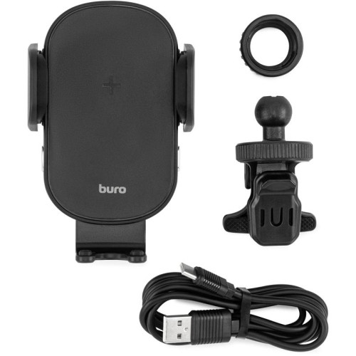 Автомобильное зар./устр. Buro BUQC15 15W 2.5A (QI) USB-C универсальное черный (BUQ15AC00BK)