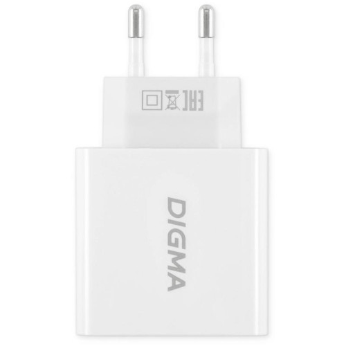 Сетевое зар./устр. Digma DGWC-3U-5A-WG 30W 3A (PD+QC) 3xUSB универсальное белый