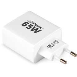 Сетевое зар./устр. Digma Pro DPW6B 65W 3.25A (PD+QC) 2хUSB-C/USB-A универсальное белый (DPW6B5GX12WH)
