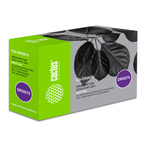 -/ Блок фотобарабана Cactus CS-DR2075 DR-2075 черный ч/б:12000стр. для DCP 7010/7010R Brother