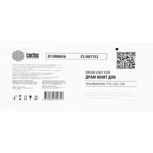 Блок фотобарабана Cactus CS-DU7132 черный, 80000 стр., для Xerox WorkCentre 7132/7232/7242