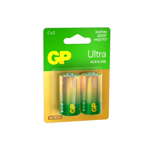 Алкалиновые батарейки GP Ultra Alkaline G-Tech 14А типоразмера C - 2 шт. на блистере