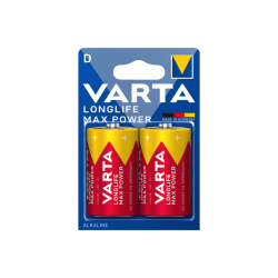 Батарейка Varta LONGLIFE MAX POWER (MAX TECH) LR20 D BL2 Alkaline 1.5V (4720) (2/20/100) (2 шт.)