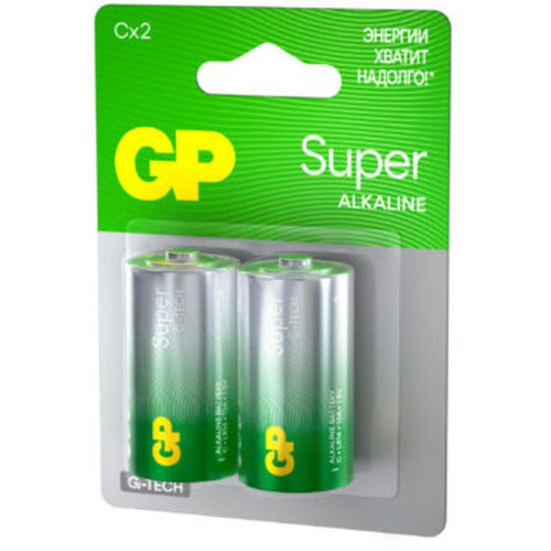Алкалиновые батарейки GP Super Alkaline G-Tech 14А типоразмера C - 2 шт. на блистере (2 шт.)