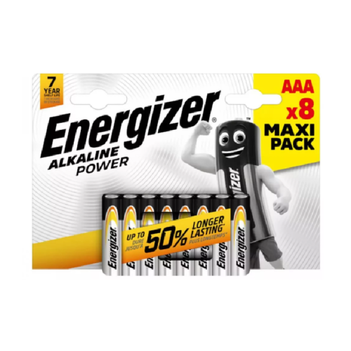 Батарейка Energizer Alkaline power LR03 AAA BL8 Alkaline 1.5V (8/96) (8 шт.)