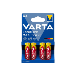 Батарейка Varta LONGLIFE MAX POWER (MAX TECH) LR6 AA BL4 Alkaline 1.5V (4706) (4/80/400)