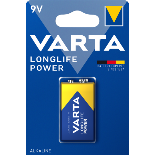 Батарейка Varta LONGLIFE POWER (HIGH ENERGY) Крона 6LR61 BL1 Alkaline 9V (4922) (1/10/50) (1 шт.)