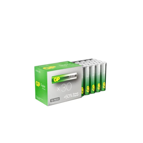 Алкалиновые батарейки GP Super Alkaline G-Tech 24А ААA - 30 шт. в пленке