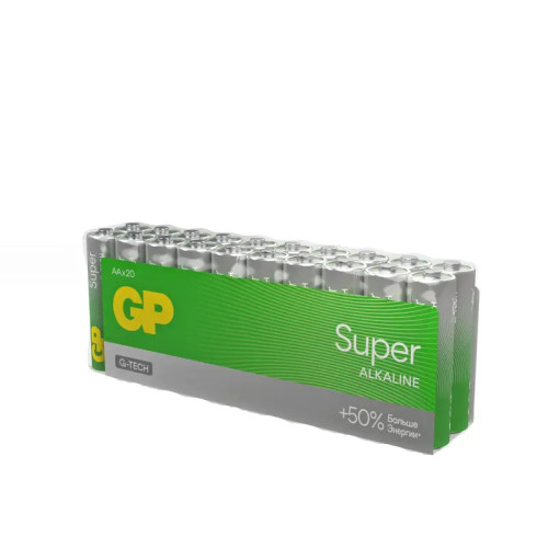 Алкалиновые батарейки GP Super Alkaline 15А АA - 20 шт. в пленке