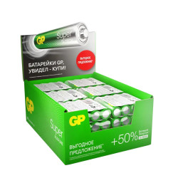 Алкалиновые батарейки GP Super Alkaline G-Tech 15А АA - 4 шт. в пленке (4 шт.)