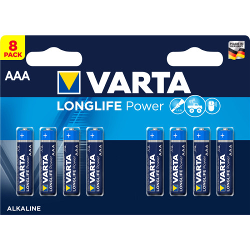 Батарейка Varta LONGLIFE POWER (HIGH ENERGY) LR03 AAA BL8 Alkaline 1.5V (4903) (8/160) (8 шт.)