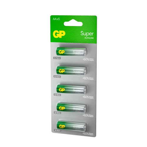 Алкалиновые батарейки GP Super Alkaline G-Tech 15А АA - 1 шт. на отрывных блистерах
