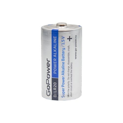 Батарейка GoPower LR20 D BL2 Alkaline 1.5V (2/12/96) блистер (2 шт.)