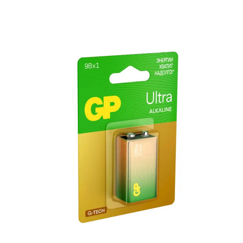 Алкалиновая батарейка GP Ultra Alkaline G-Tech 9V Крона - 1 шт. на блистере