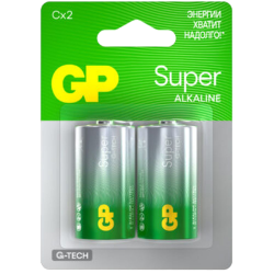 Алкалиновые батарейки GP Super Alkaline G-Tech 14А типоразмера C - 2 шт. на блистере (2 шт.)
