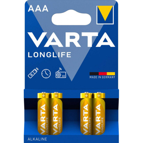 Батарейка Varta LONGLIFE LR03 AAA BL4 Alkaline 1.5V (4103) (4/96) (4 шт.)