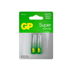 Алкалиновые батарейки GP Super Alkaline G-Tech 15А АA - 2 шт. на блистере