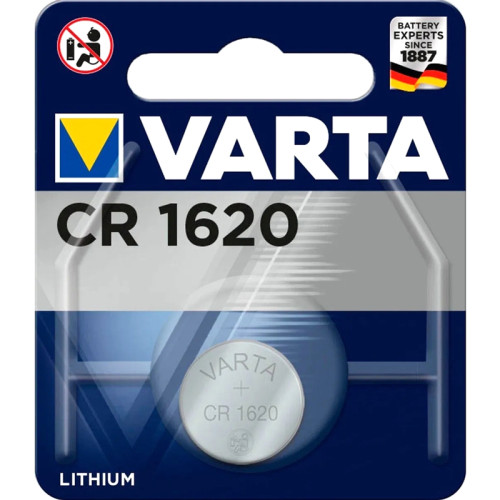 Батарейка Varta ELECTRONICS CR1620 BL1 Lithium 3V (6620) (1/10/100) (1 шт.)