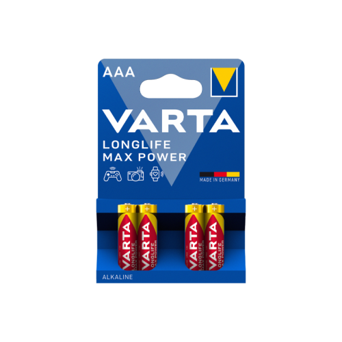 Батарейка Varta LONGLIFE MAX POWER (MAX TECH) LR03 AAA BL4 Alkaline 1.5V (4703) (4/40/200)